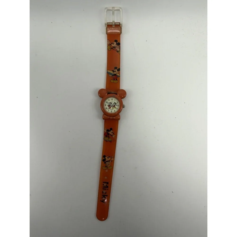 Disney Mickey Mouse Vintage Childrens Watch‎ New Battery 21MM 6.5